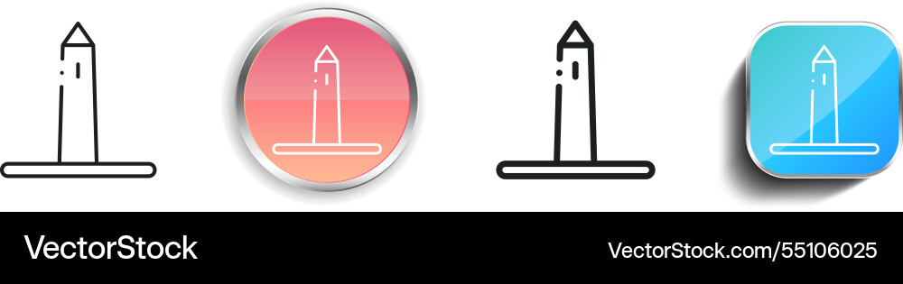 Irish icon thin linear regular and button style vector image