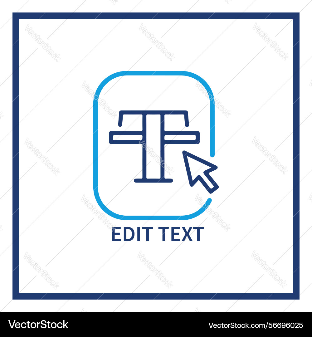 Text editing icon for digital design Vector Image