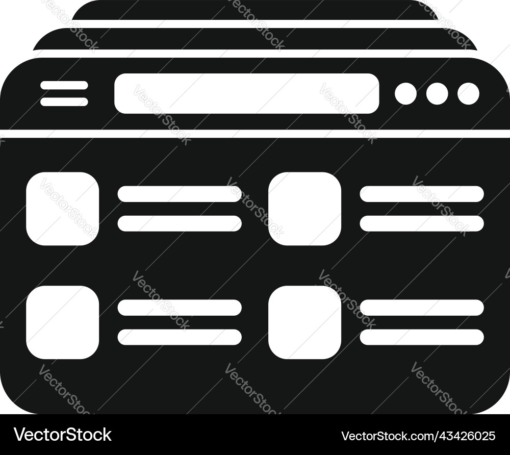 Web customer database icon simple crm data Web customer database icon simple crm data vector image