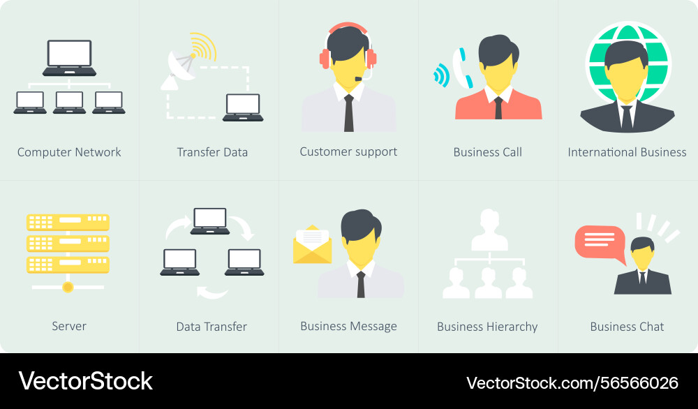 A set of 10 communication icons as computer vector image