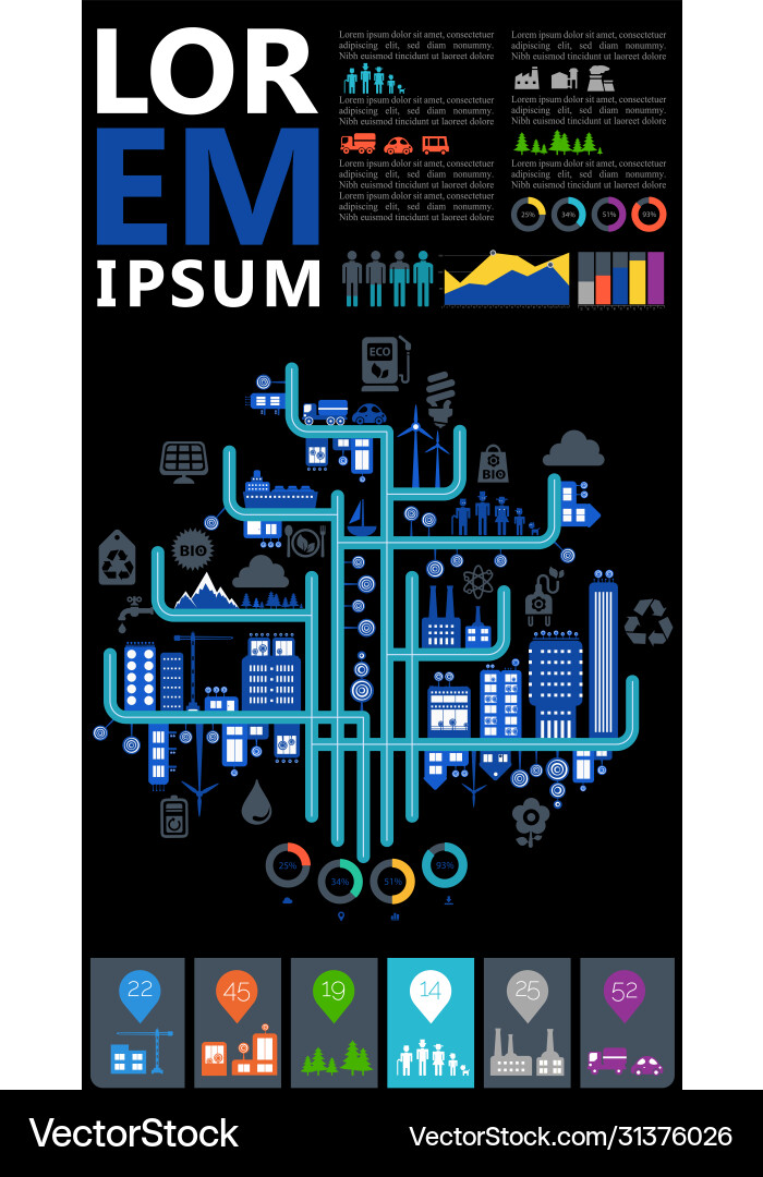 Abstract cityscapes infographics town city Abstract cityscapes infographics town city vector image