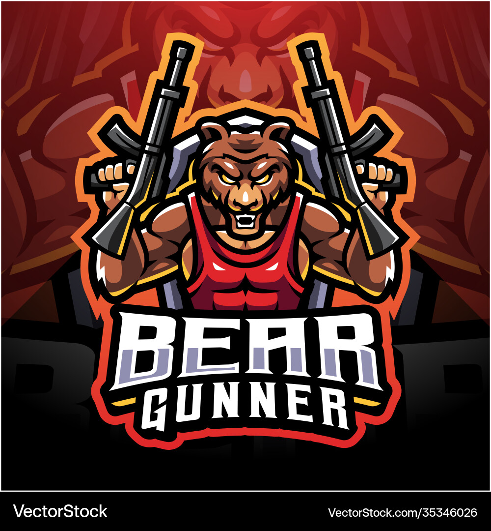 Aggressive Bear Esports Logo vector image