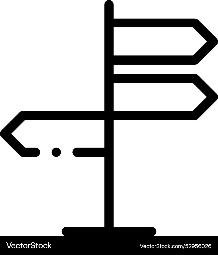 Direction icon thin linear style design isolated Direction icon thin linear style design isolated vector image