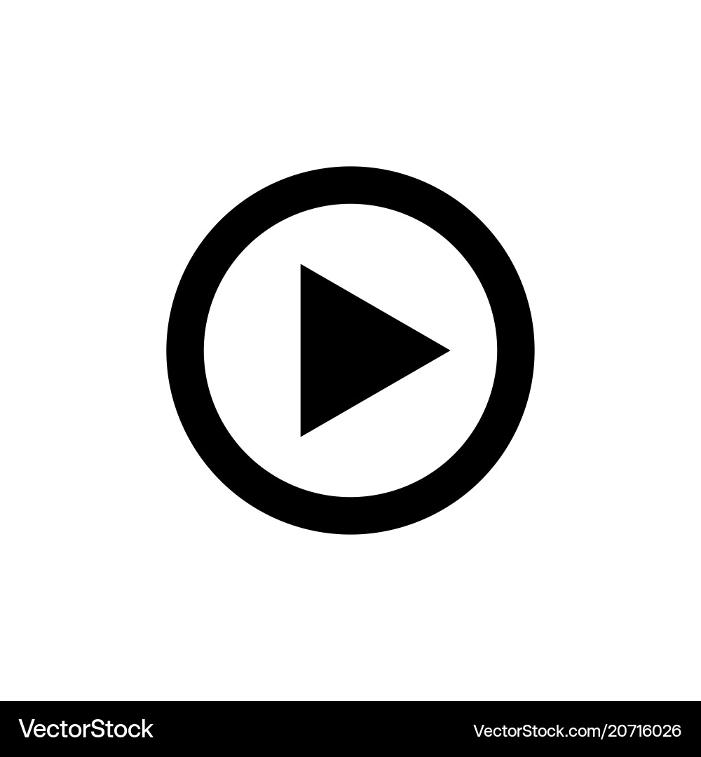 Play button for video or music icon Play button for video or music icon vector image