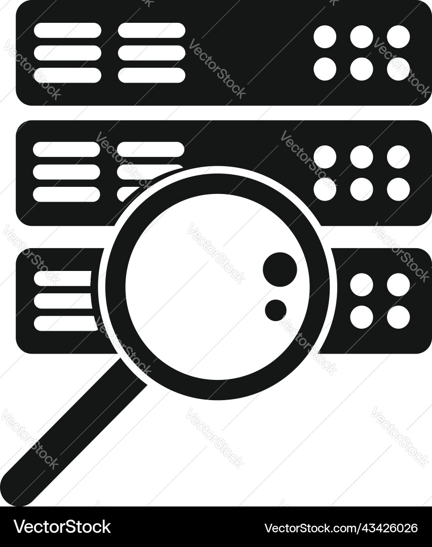 Server database icon simple crm data Server database icon simple crm data vector image