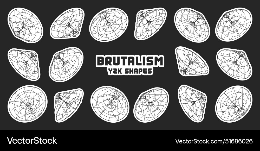 Wireframe lined shapes perspective mesh 3d grid Wireframe lined shapes perspective mesh 3d grid vector image