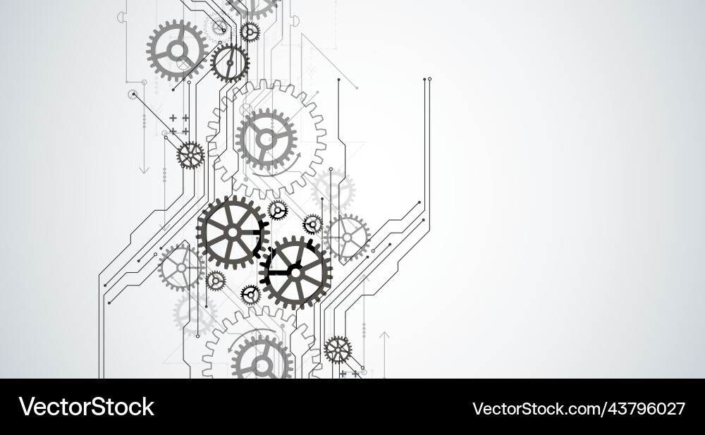 Abstrakte Technologie Hintergrundzahnräder Thema Abstrakte Technologie Hintergrundzahnräder Thema vektorbild