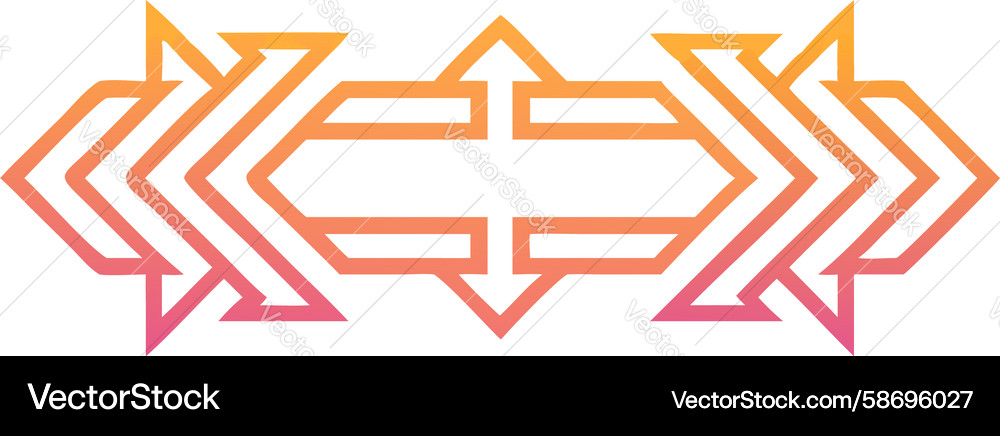 Dynamic Arrow Frame Border Vector Image