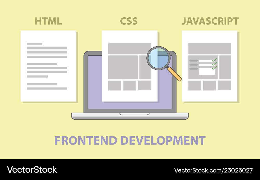 Frontend Development Comparison vector image