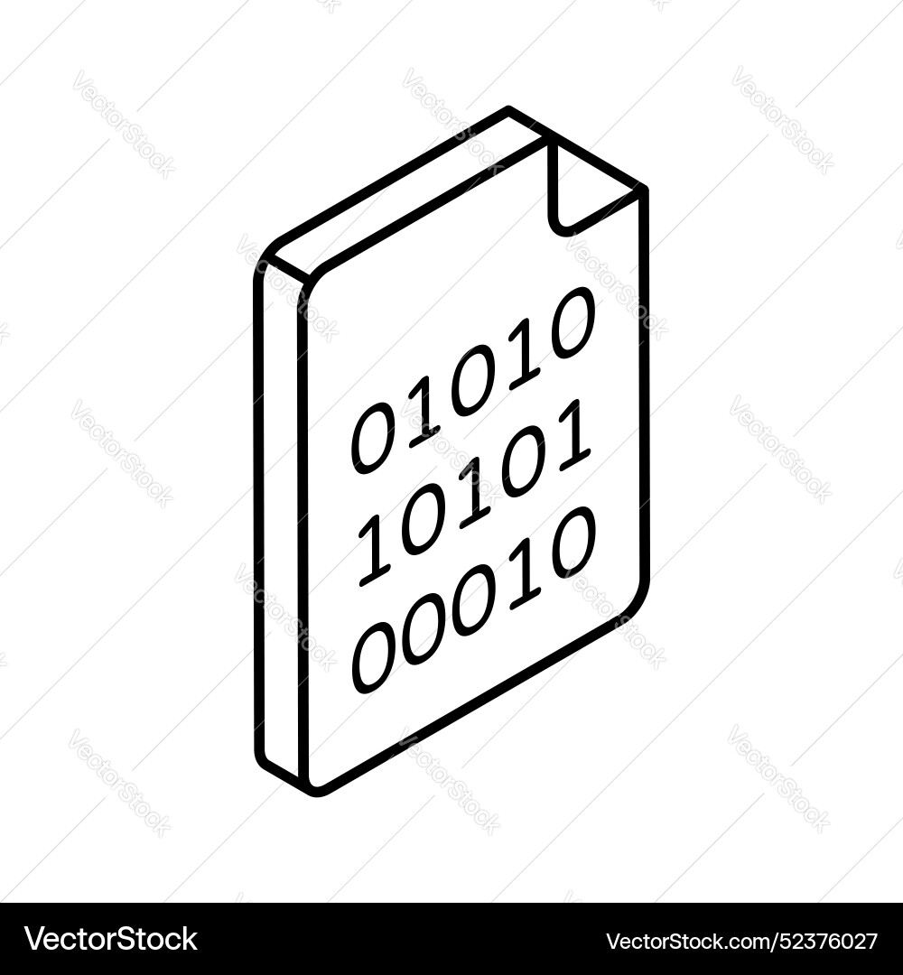 Have a look at this amazing icon of binary coding Vector Image