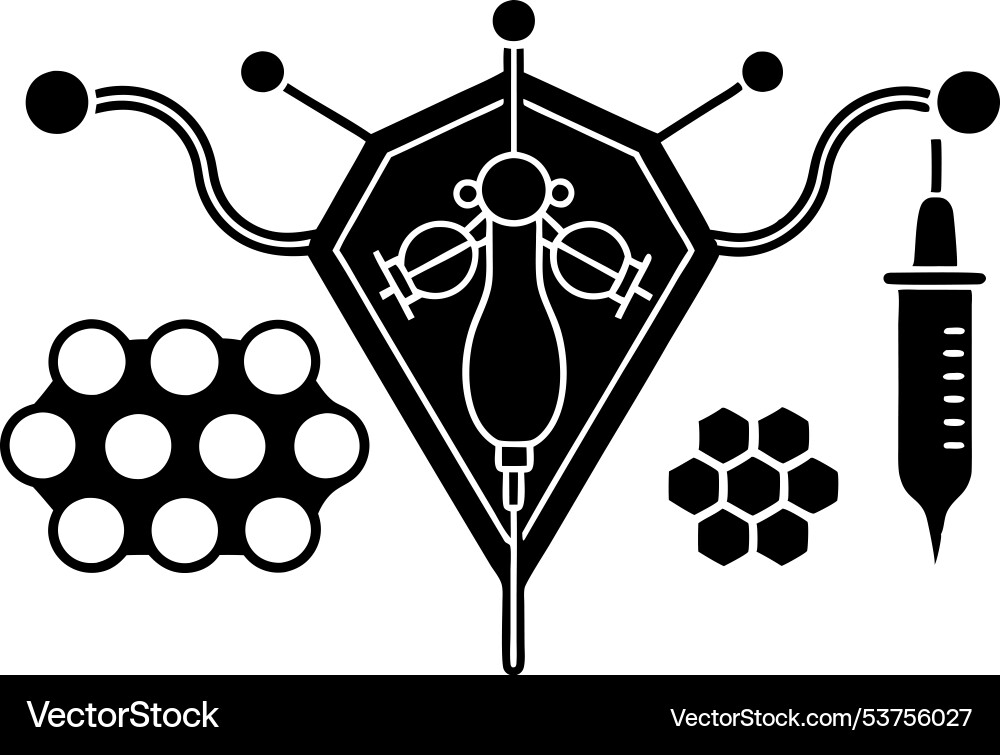 Hormonal devices and methods concept Vector Image