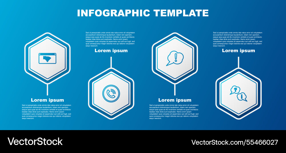 Set line no internet connection phone call speech Set line no internet connection phone call speech vector image