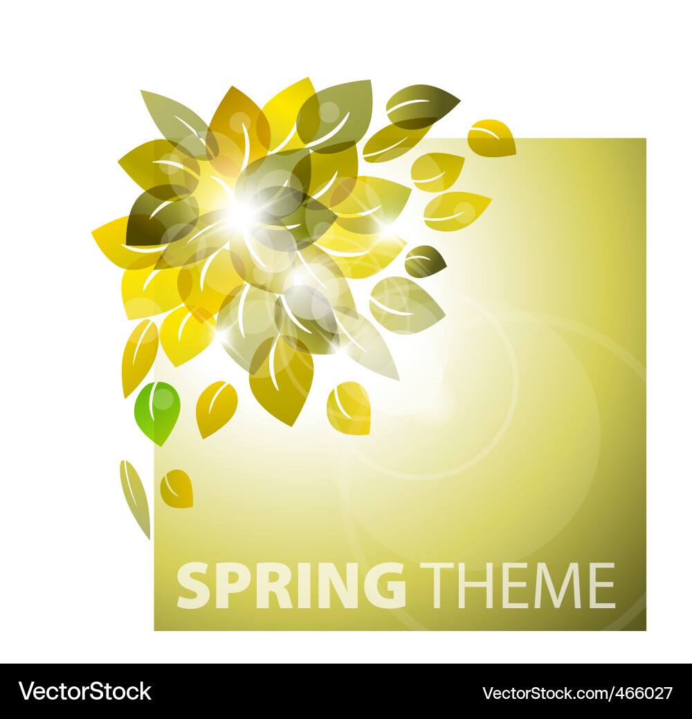 Spring leafs abstract background Vector Image