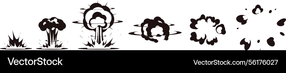 Step by animation of origin or extinguishment Step by animation of origin or extinguishment vector image