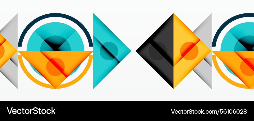 Abstract geometric composition with intersecting Abstract geometric composition with intersecting Vector Image