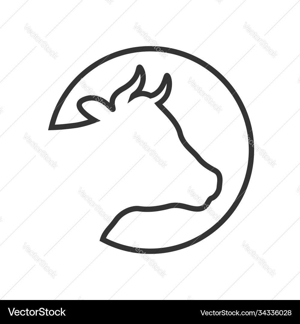 Cow head Cow head vector image