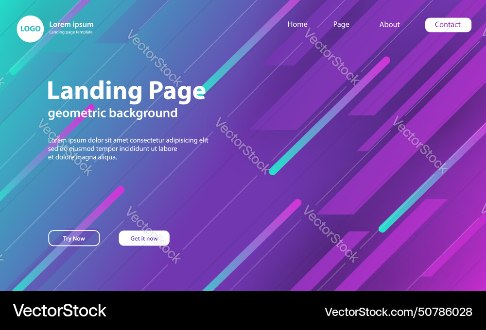 Geometric background with dynamic shapes vector image