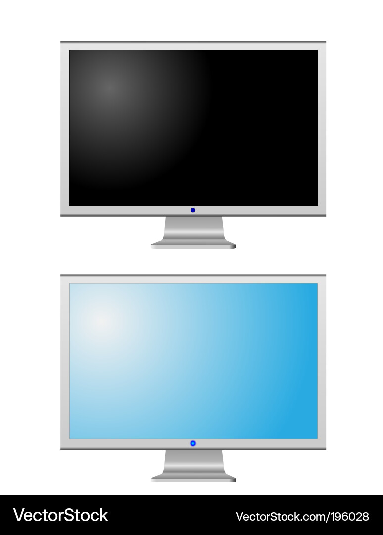 Modern LCD Monitor Display vector image
