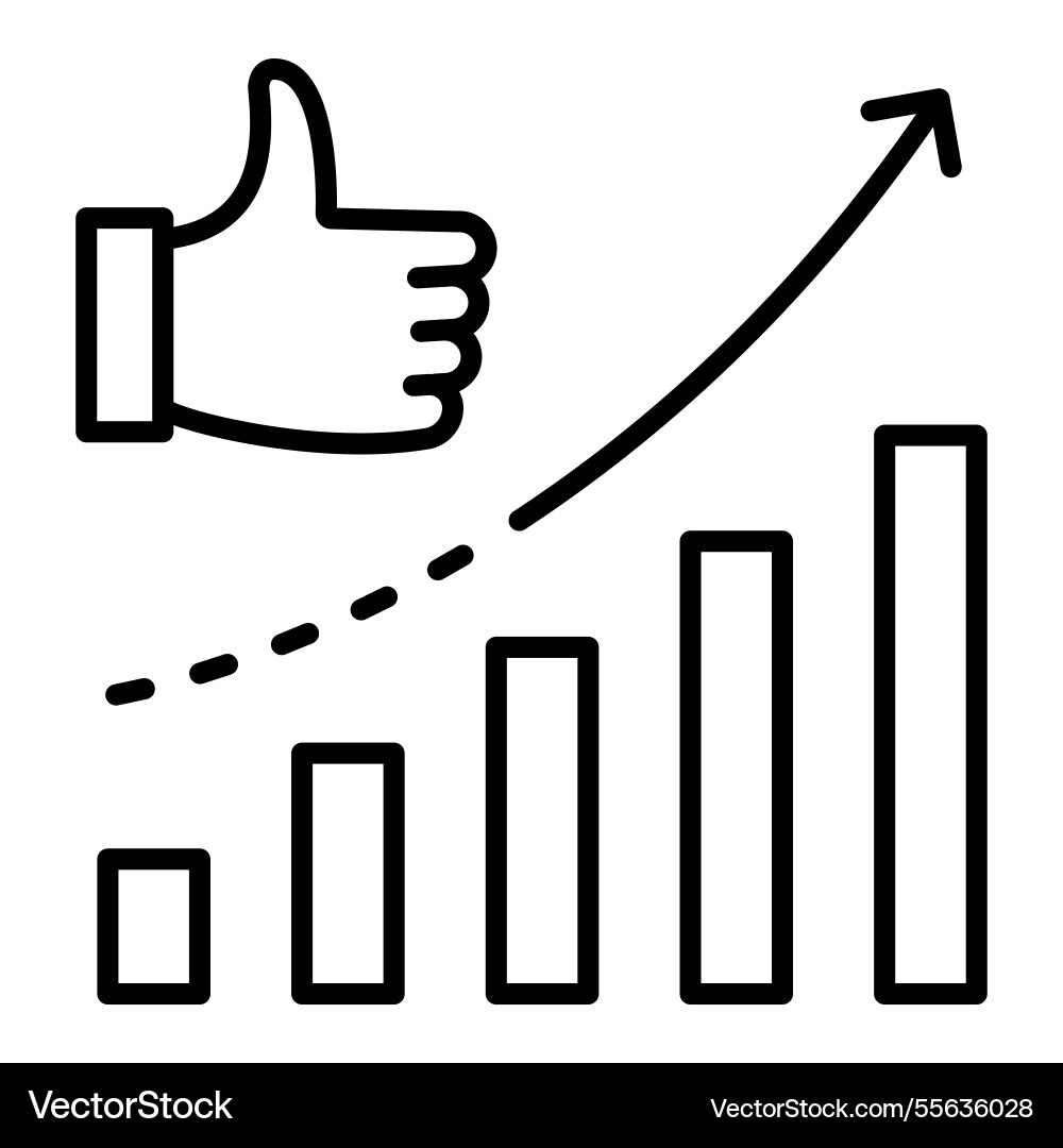 Performance chart line icon vector image