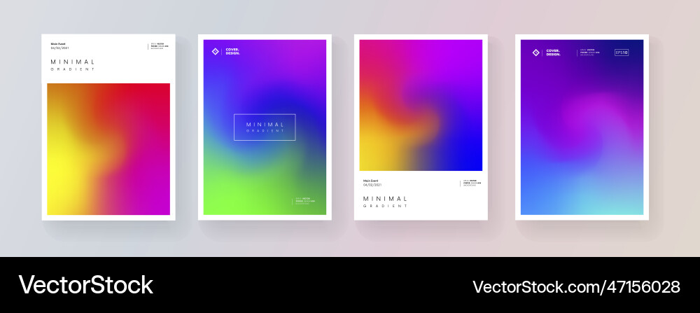 Set of soft color background design abstract Set of soft color background design abstract vector image