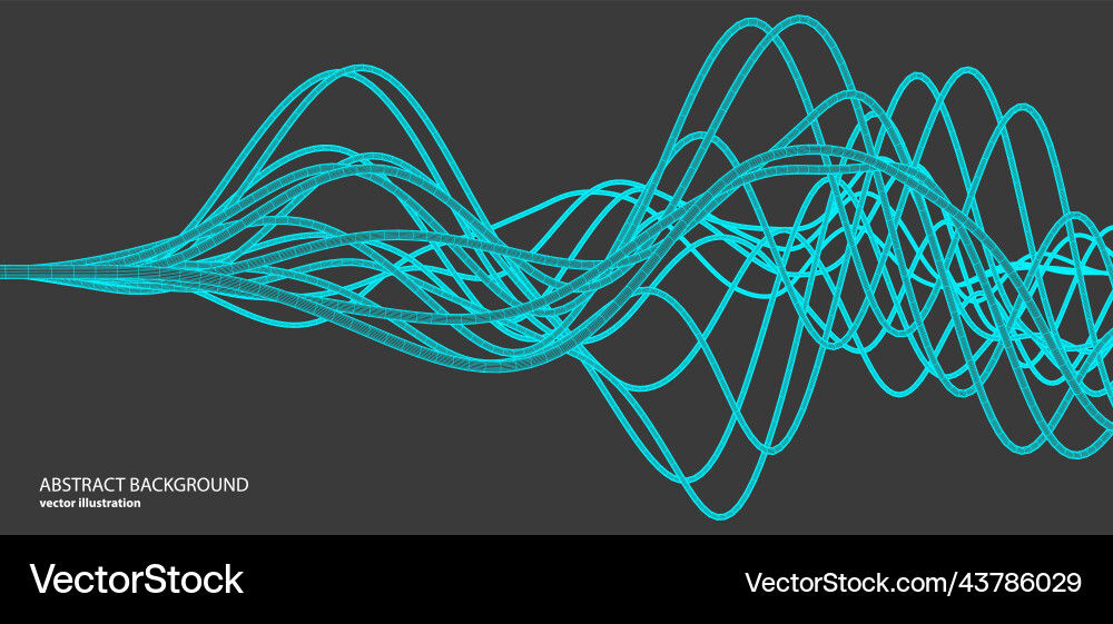 Abstract background with a wireframe dynamic Vector Image