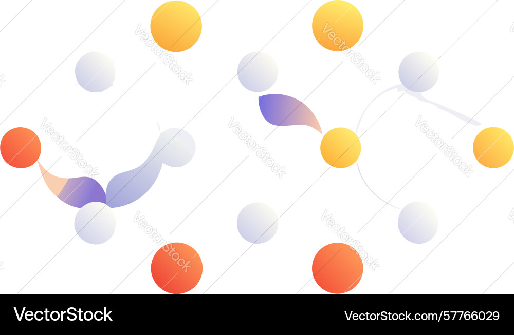 Abstract connecting dots for network data vector image