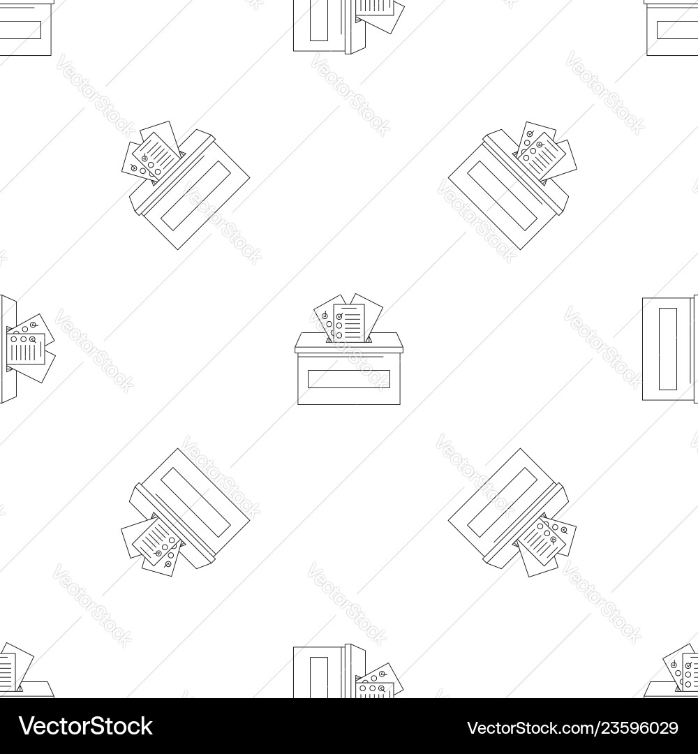 Ballot box pattern seamless Vector Image