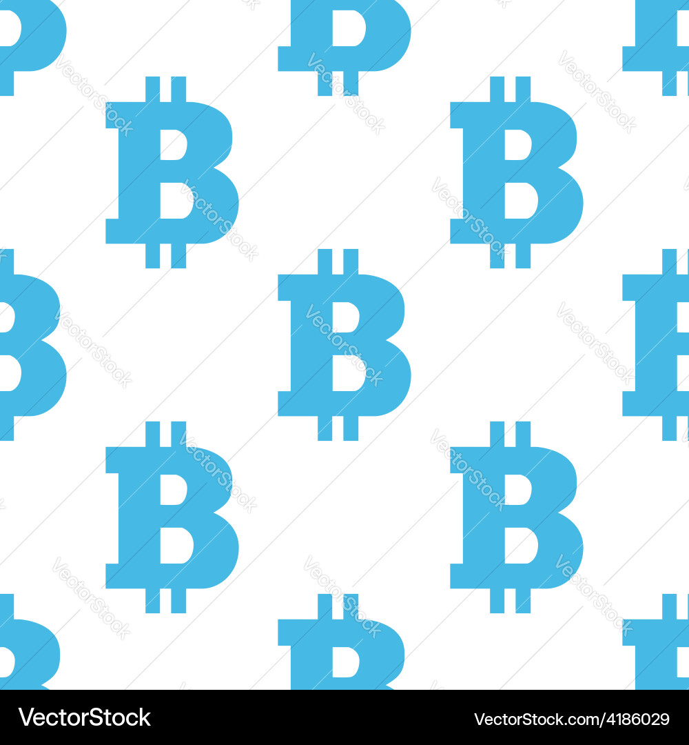 Bitcoin seamless pattern vector image