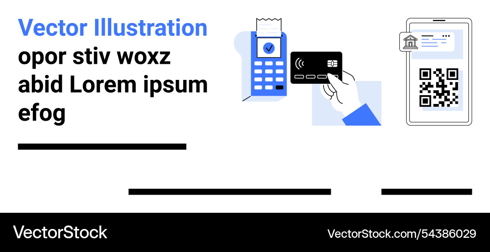 Contactless payment methods qr code scanning Contactless payment methods qr code scanning vector image