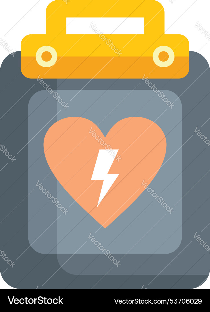 Defibrillator device saving lives showing Defibrillator device saving lives showing vector image