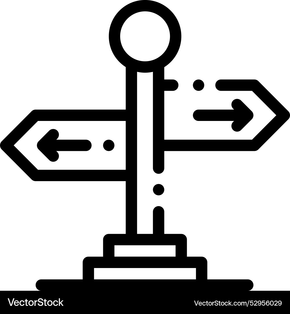 Direction icon thin linear style design isolated Direction icon thin linear style design isolated vector image