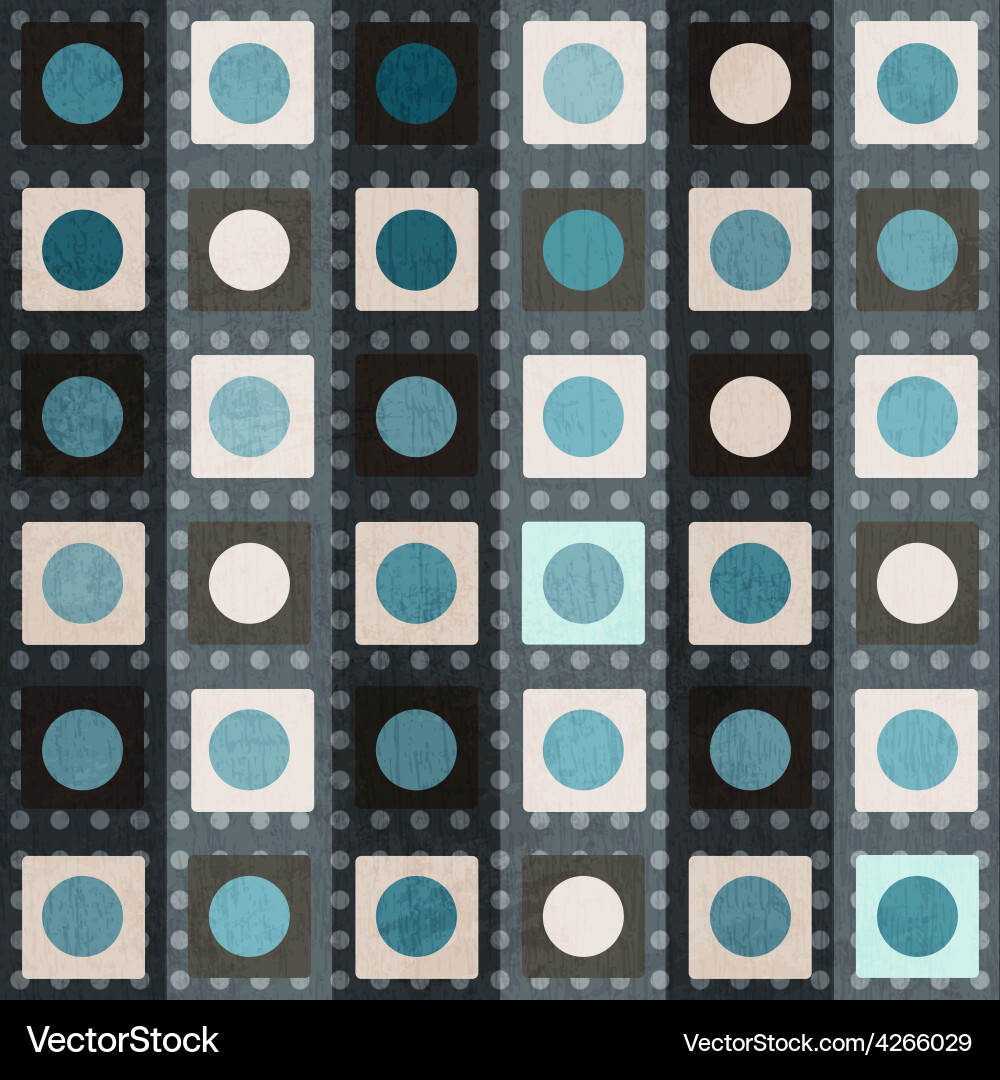 Retro square seamless pattern vector image