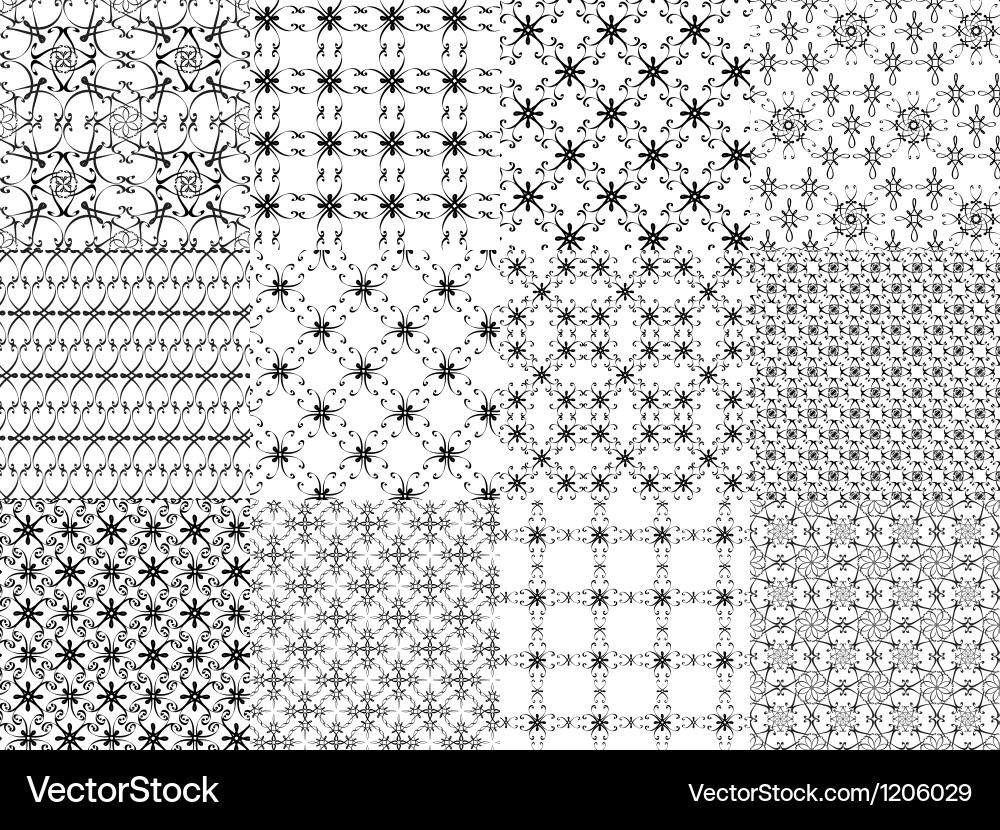 Set of seamless patterns Vector Image