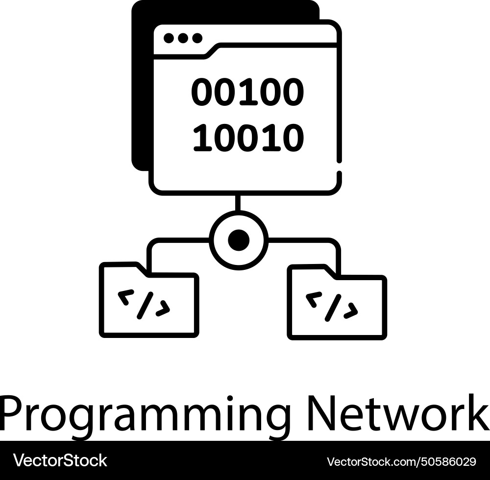 Web and network services linear icon vector image