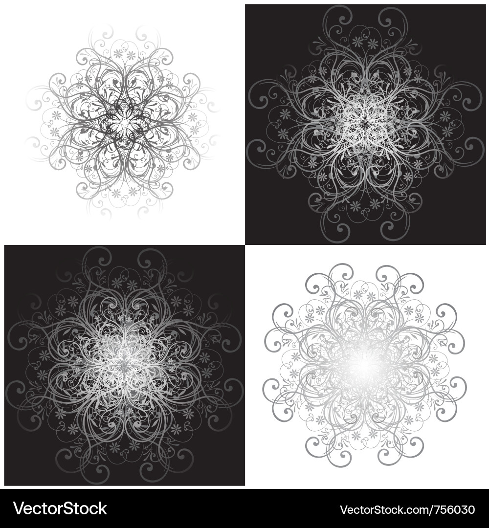 Elegant Gothic Scroll Pattern Vector Image