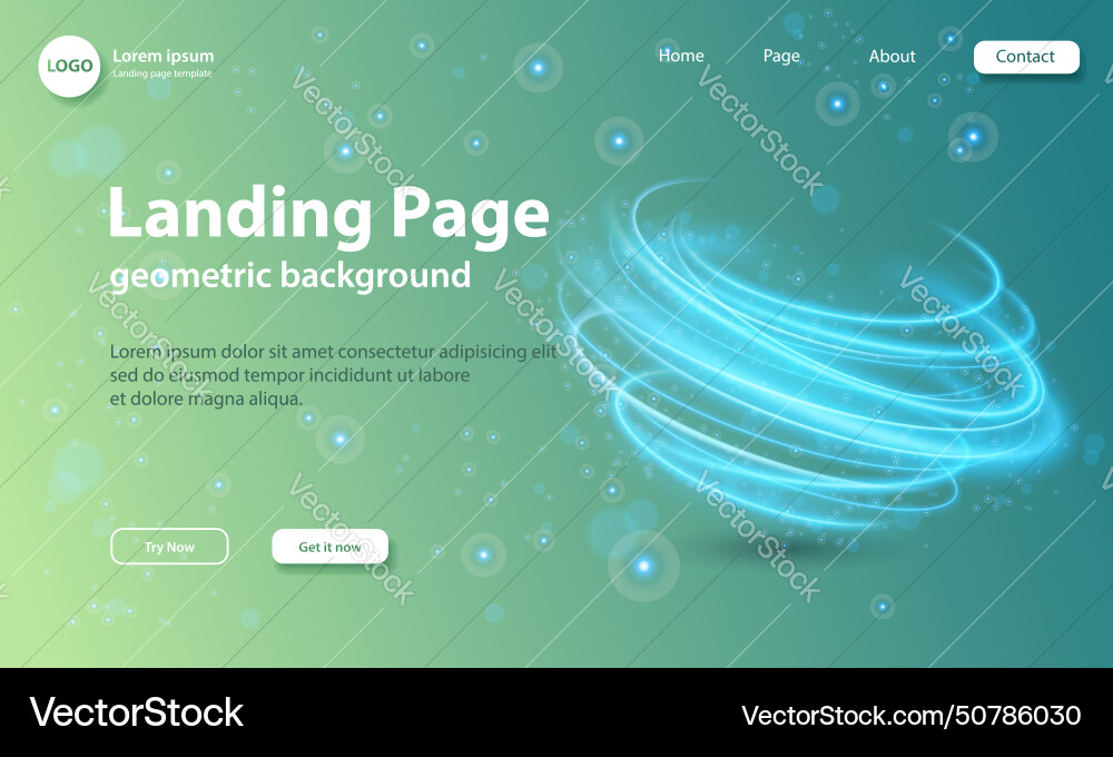 Geometric background with dynamic shapes vector image
