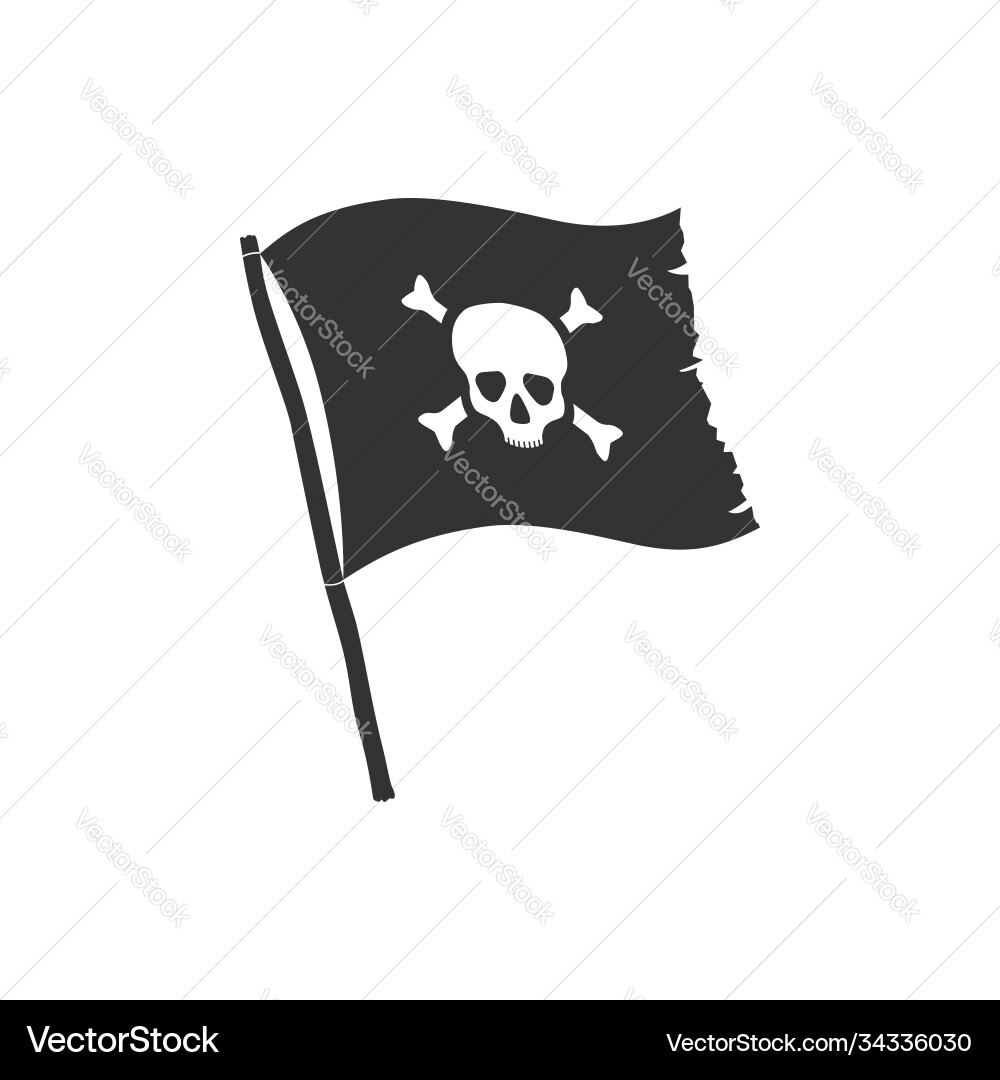 Jolly roger flag Jolly roger flag vector image