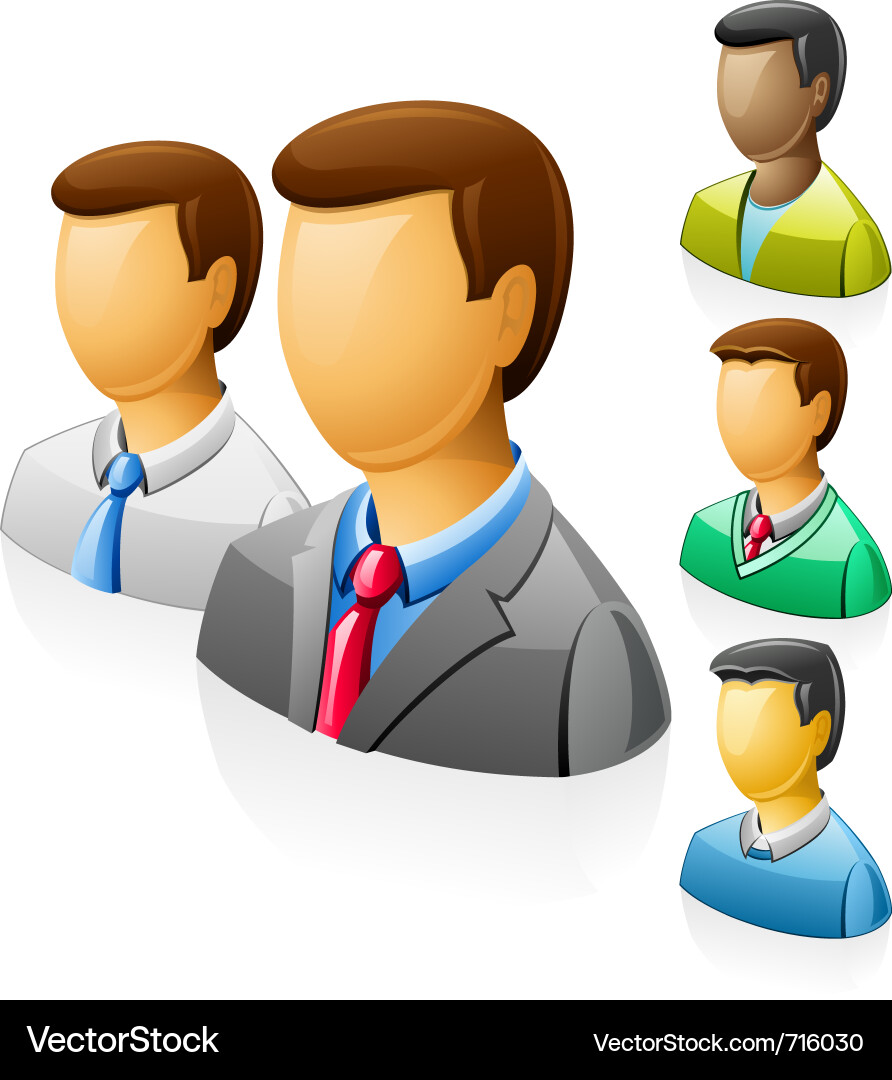 Men user icons Royalty Free Vector Image - VectorStock