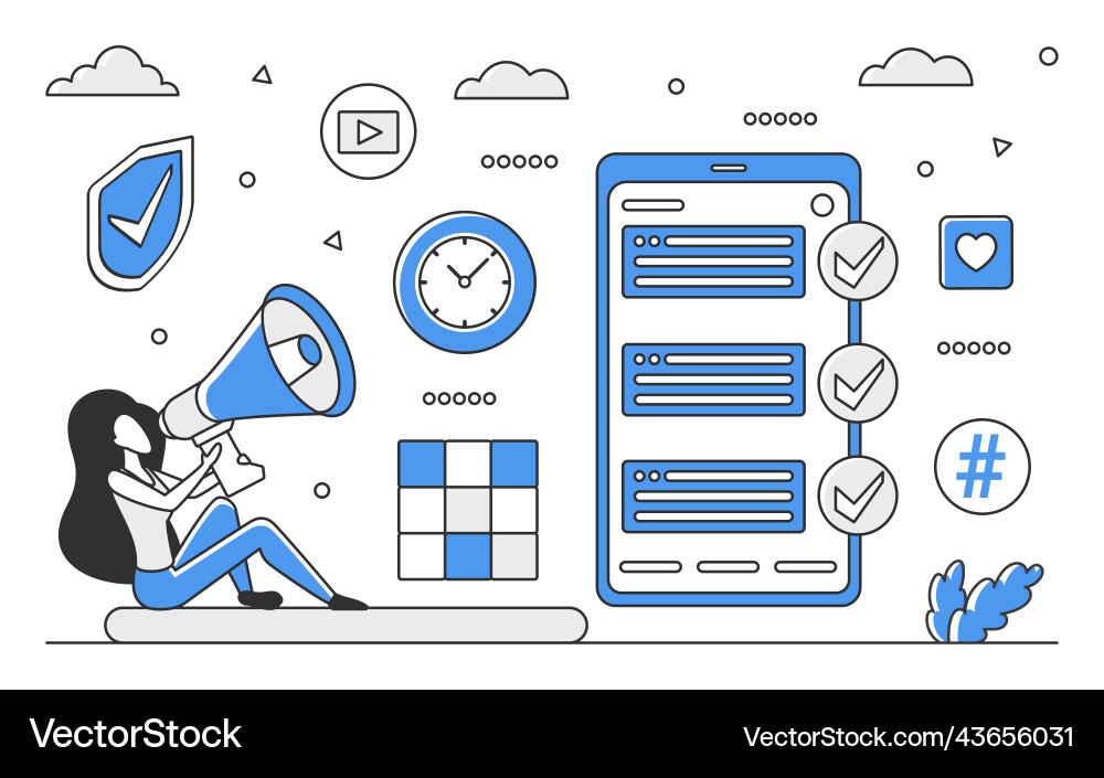 Daily Task Management Vector Image