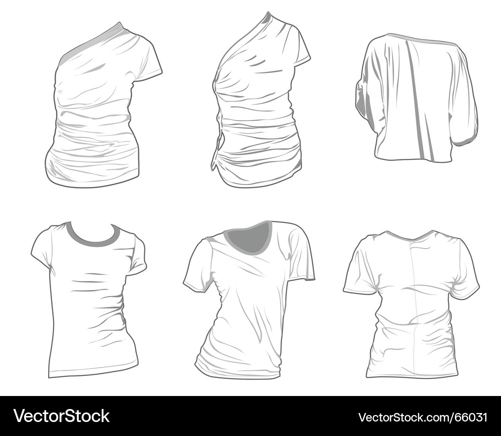 Fashion Sketches - Apparel Drawings Vector Image