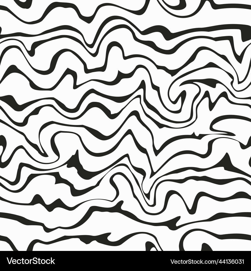 Psychedelic Curved Line Pattern Vector Image