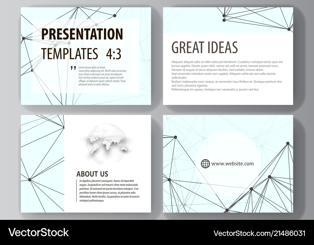 Set of business templates for presentation slides Set of business templates for presentation slides vector image