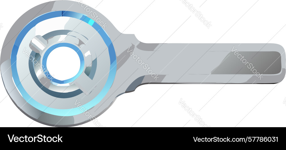 Sleek metallic search icon for modern ui design Vector Image