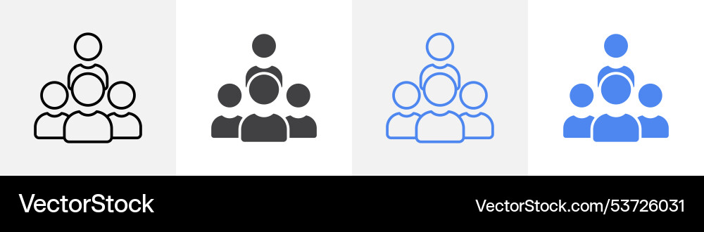Squad icon set use for web Vector Image
