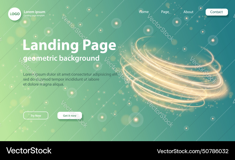 Geometric background with dynamic shapes vector image