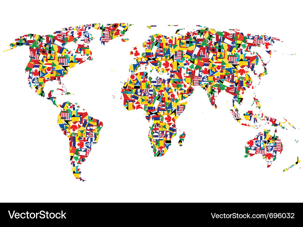 Global World Map Vector Image