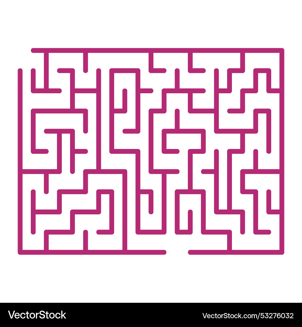 Maze shape design element there is one entrance Maze shape design element there is one entrance Vector Image