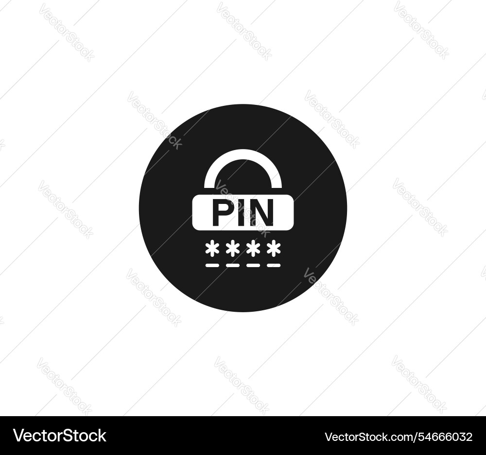 Password secret icon pin code lock Password secret icon pin code lock vector image