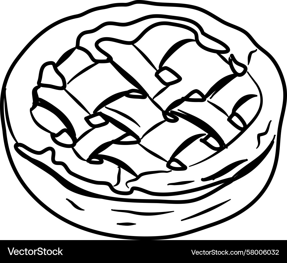 Pie with Lattice Crust Vector Image