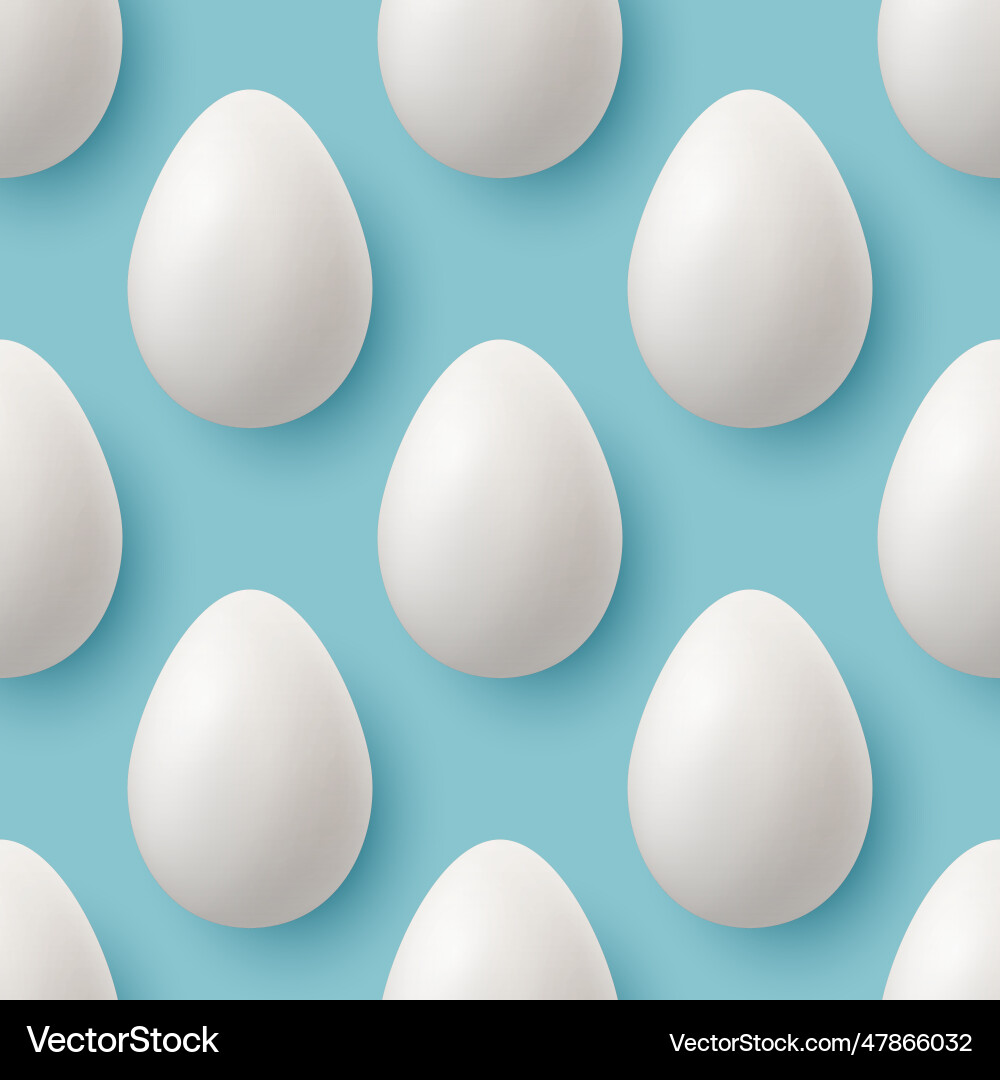 Seamless pattern with 3d realistic white Seamless pattern with 3d realistic white vector image